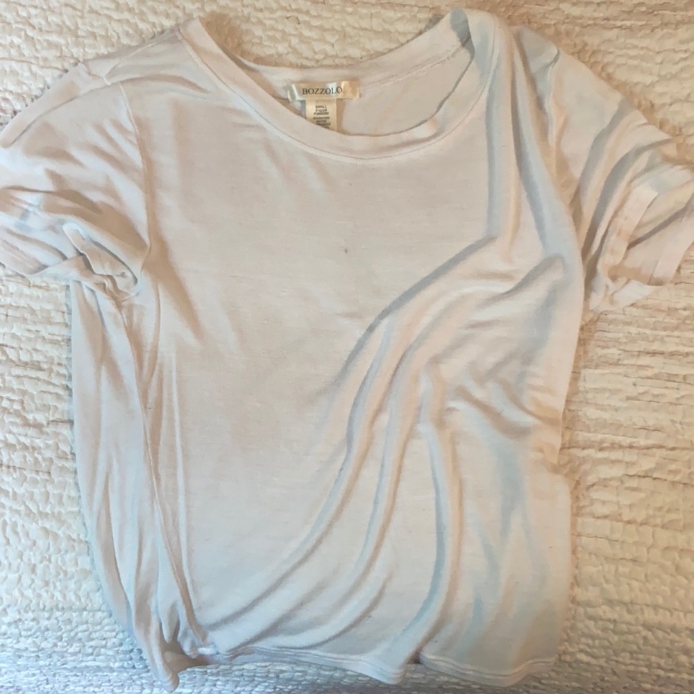 white cropped shirt